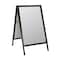 Azar Displays Large Black Slide In A-Frame Double-Sided Indoor/Outdoor Sidewalk Stand 24"W X 36"H 300241 - alternate 1